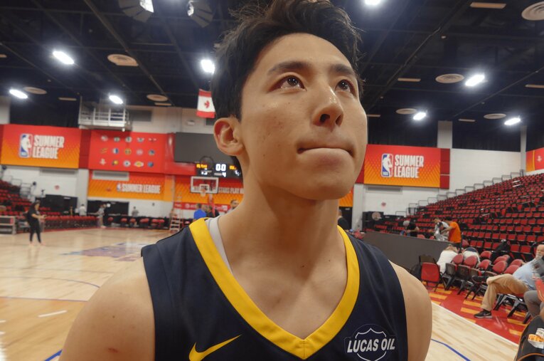 ラスベガスでの5試合を終え、悔しさを滲ませる河村勇輝（25歳）。目にはうっすらと涙も ／ photograph by Yoko Miyaji