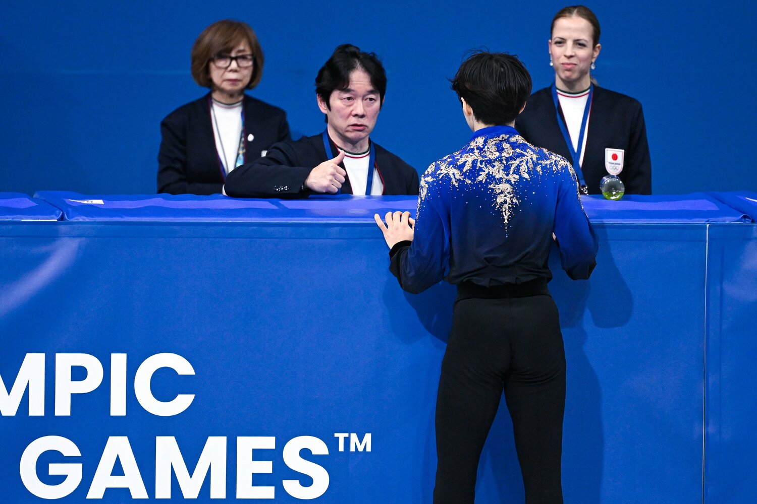 フリーの演技前に父・正和コーチから言葉をかけられた ©️Asami Enomoto / JMPA