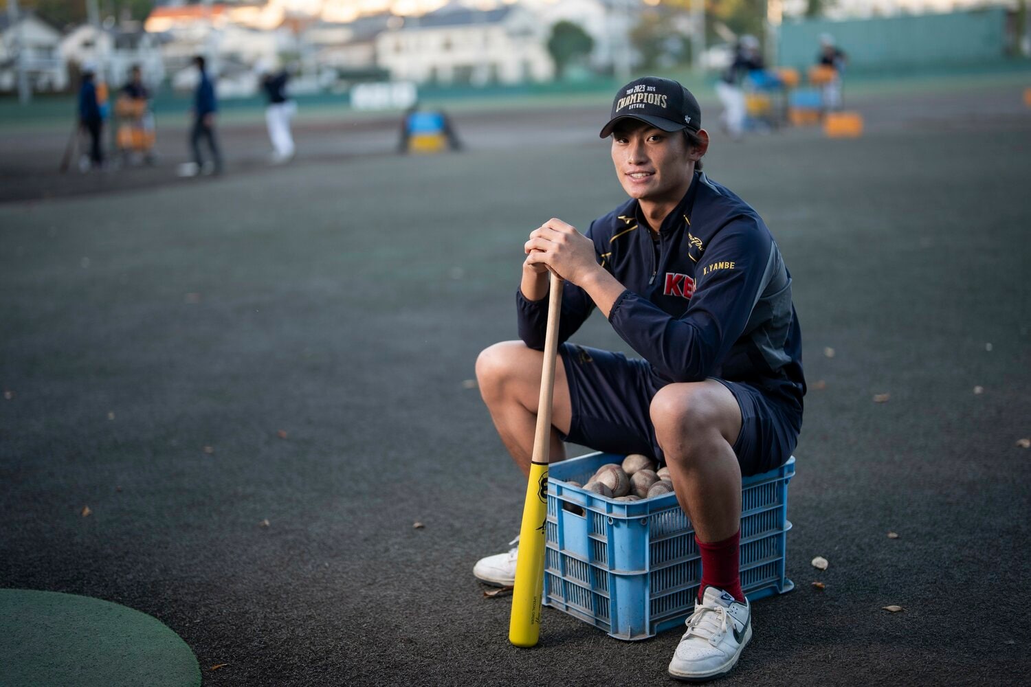 183cm、88kg。ポジションは外野。パワーが武器  ©Masaki Fujioka