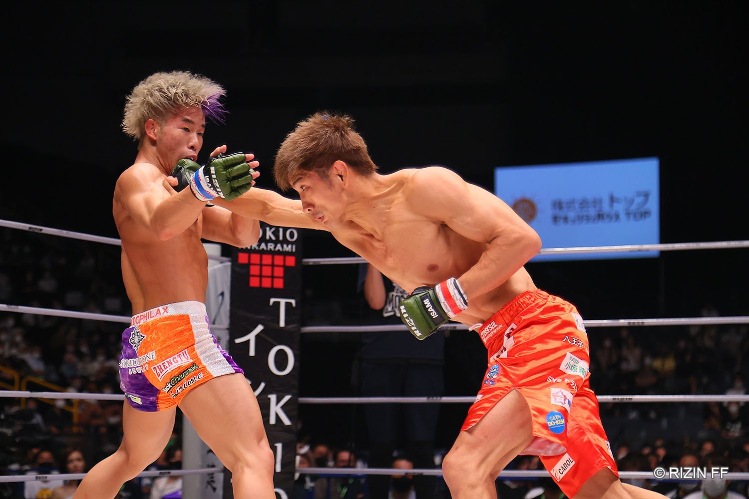 神龍の動きはよく見えていた所。自分から試合を動かす闘いを見せた　©RIZIN FF