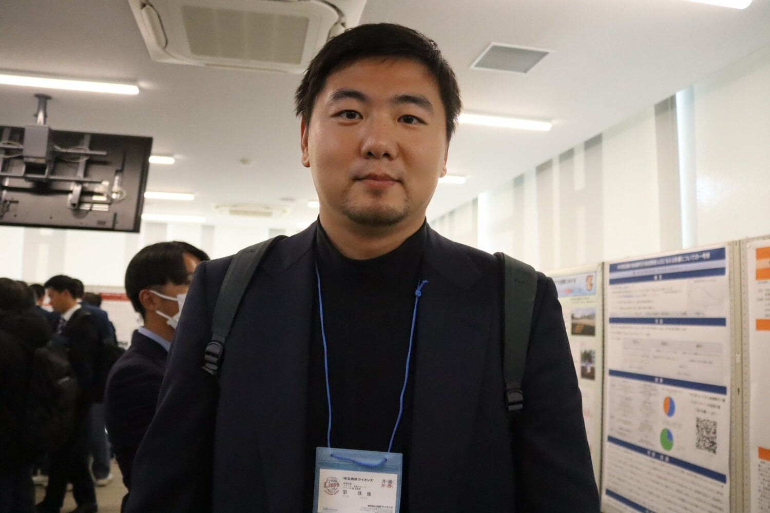 第1回日本野球学会研究大会での劉さん　©Kou Hiroo