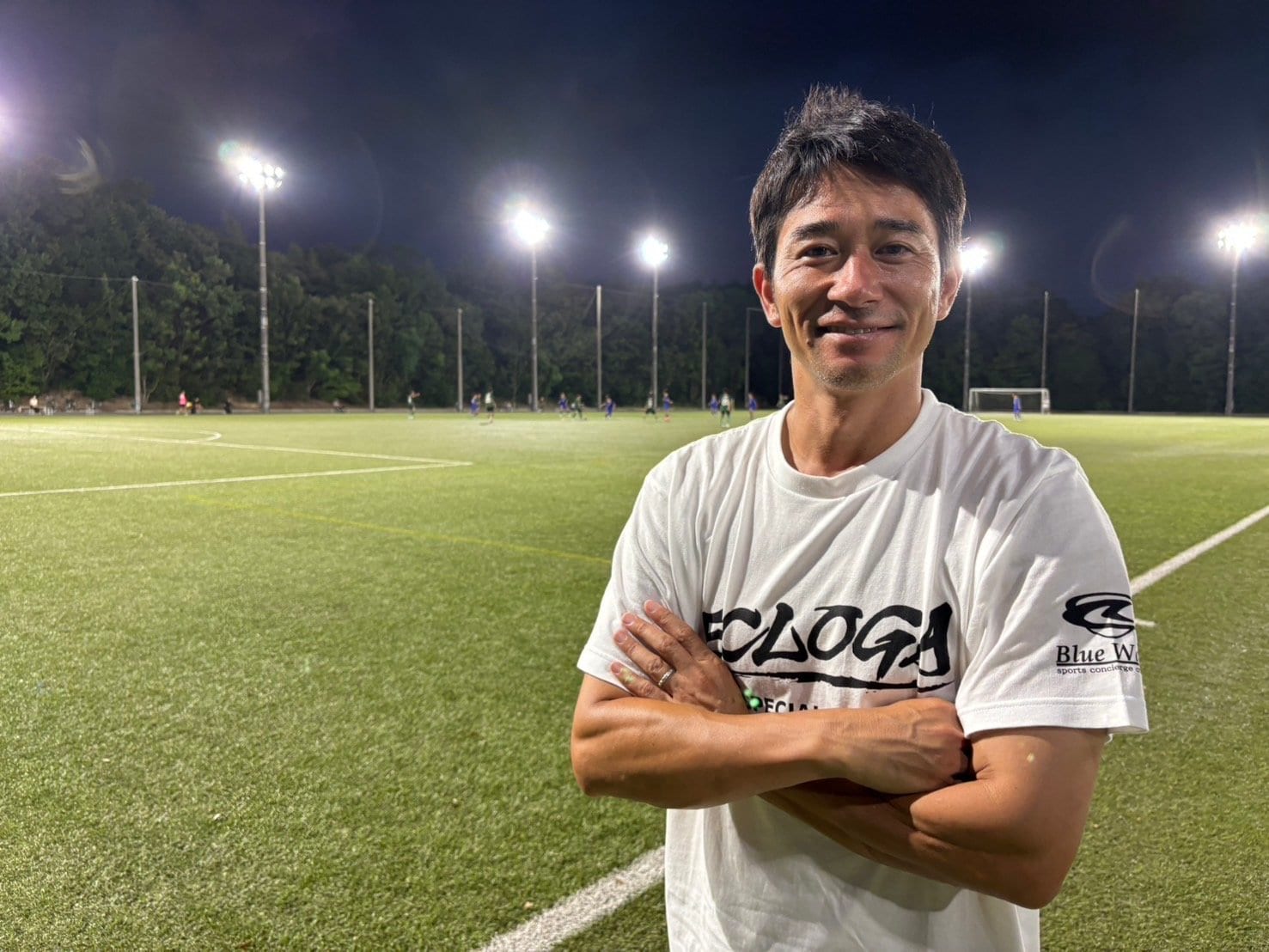 ナイトゲーム後、想いをたっぷり語ってくれた玉田圭司監督。これからの昌平高校が楽しみだ　©︎Takahito Ando