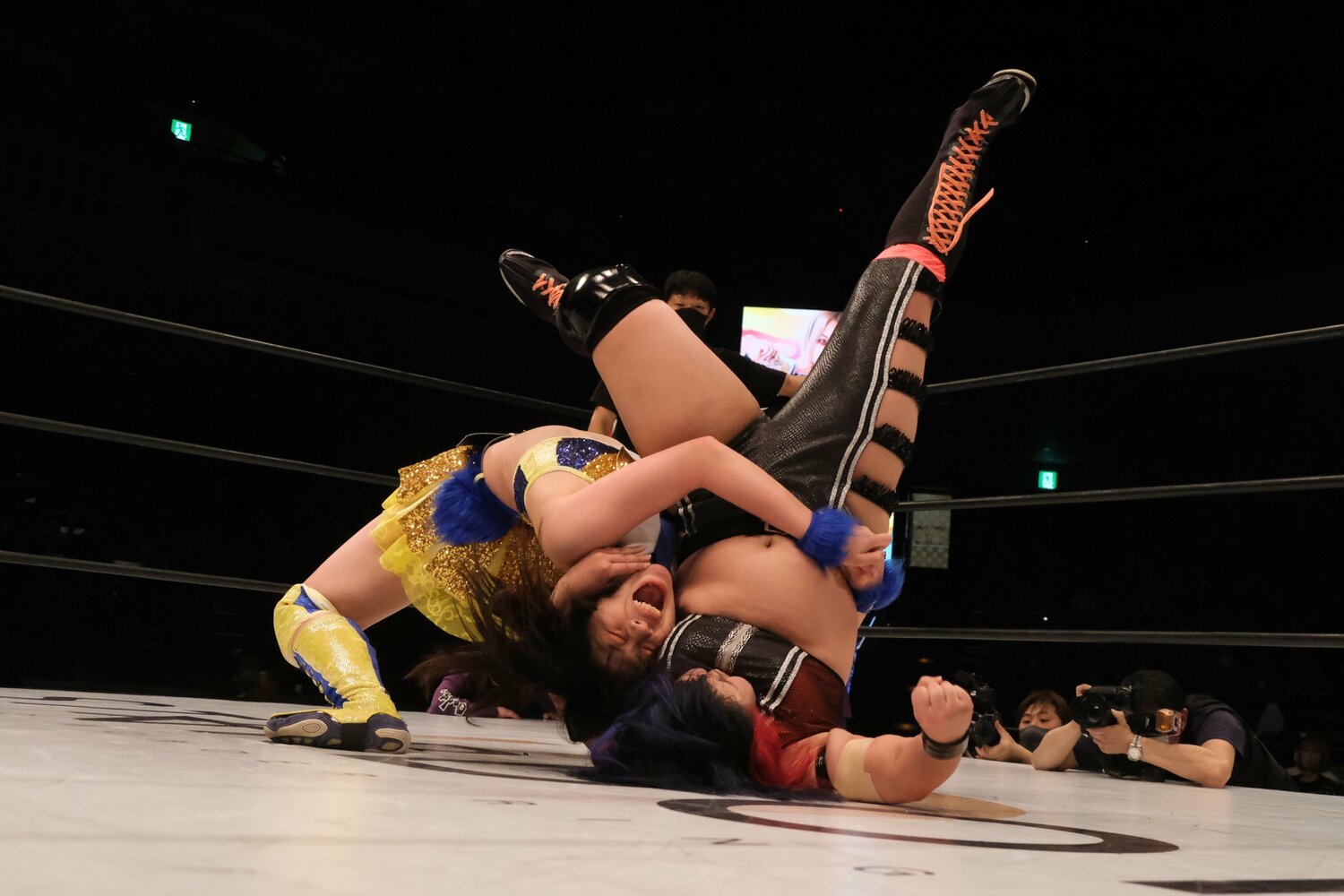 3カウントを奪ったバックドロップホールドは、岩谷麻優のアドバイスで使用することになった技