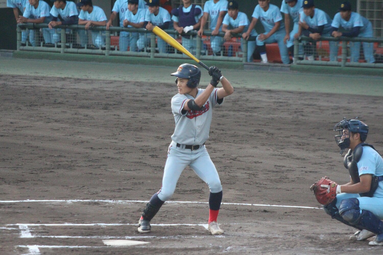 この日はバットで魅せた京都国際・森下　©︎Fumi Sawai