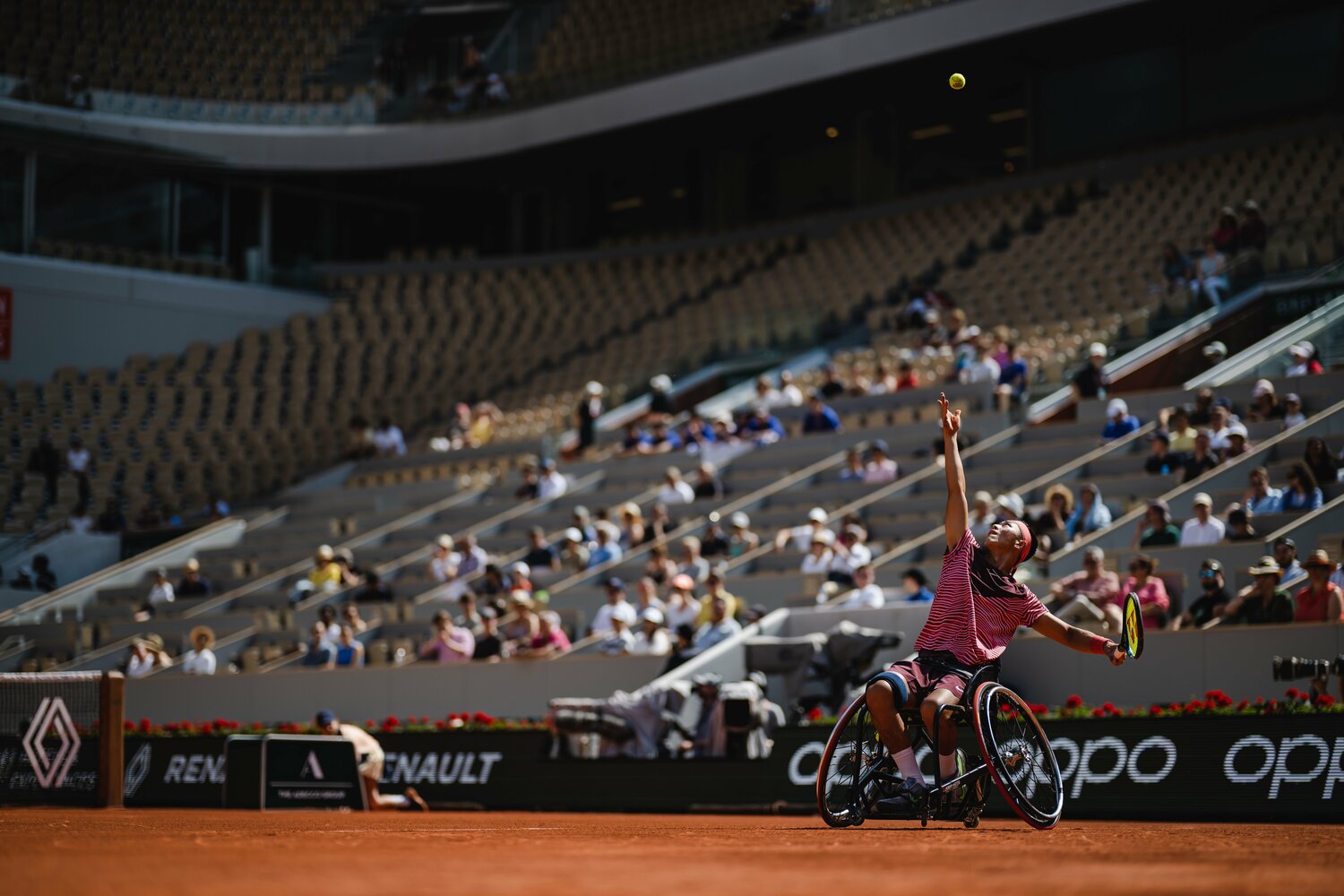 10歳から車いすテニスを始め、7年ほどで世界にメッセージを伝える立場となった小田 ©Getty Images