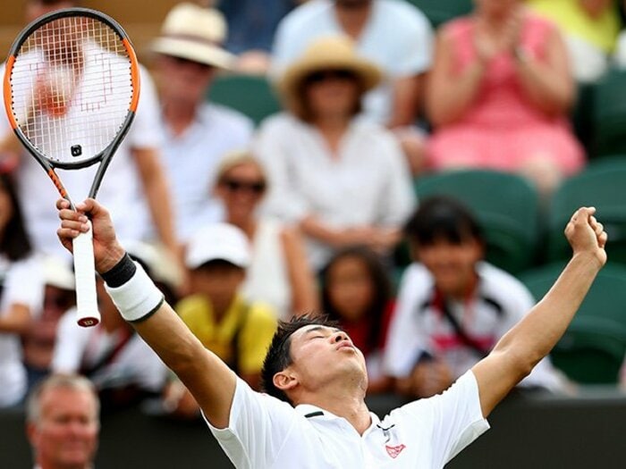 錦織圭、松岡修造以来のベスト8！ウィンブルドンで似る2人の言葉。＜Number Web＞ photograph by Getty Images