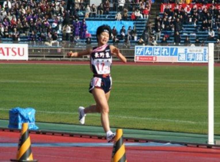 初の都大路となった2007年のゴールシーン　©取材対象者提供