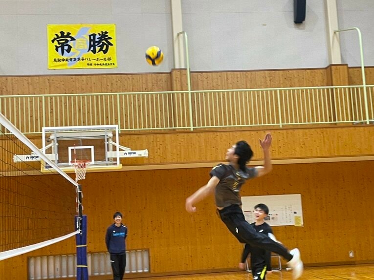 最後の春高バレーから1カ月、星原らは久しぶりに体育館で汗を流した　©︎Yuko Tanaka