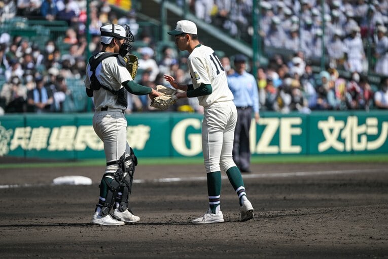 報徳Wエースのひとりでプロ注目のMAX151km右腕・今朝丸裕喜　©Nanae Suzuki