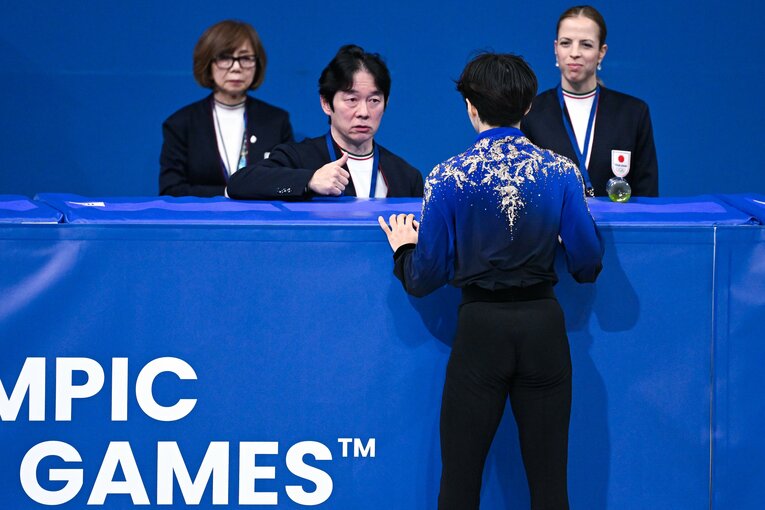 フリーの演技前に父・正和コーチから言葉をかけられた　©️Asami Enomoto / JMPA