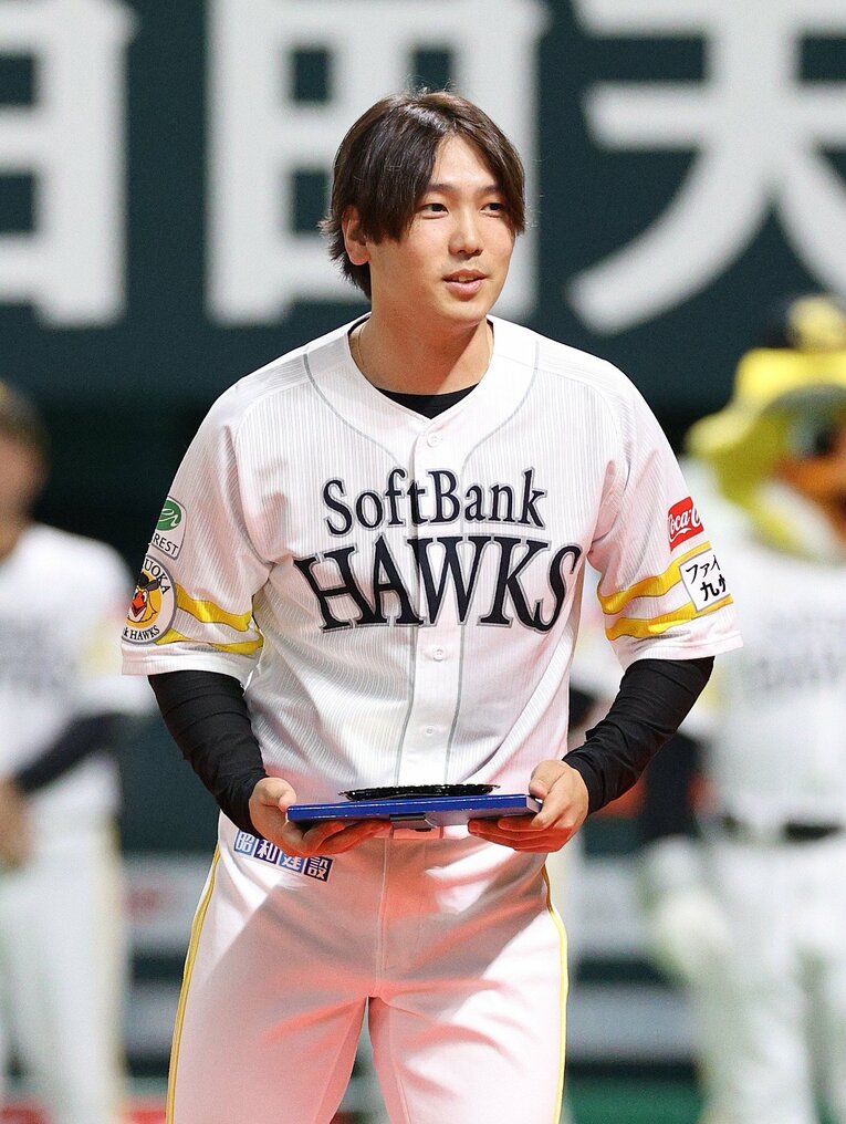 ソフトバンク在籍時代の2023年9月、ノーヒットノーランを達成した石川 ©JIJI PRESS