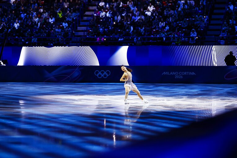 【フィギュア仲良しレア写真】21日のエキシビションの様子（写真は右に続きます）　©Sunao Noto/JMPA