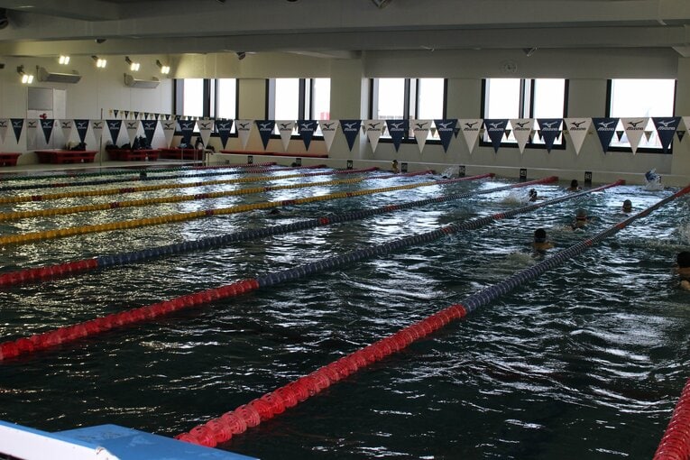 光永が練習することになる日大豊山高校のプール　©︎Yu Takagi