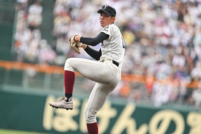 2年前の夏の甲子園ではエースナンバーを背負ってチームを率いた　©Nanae Suzuki