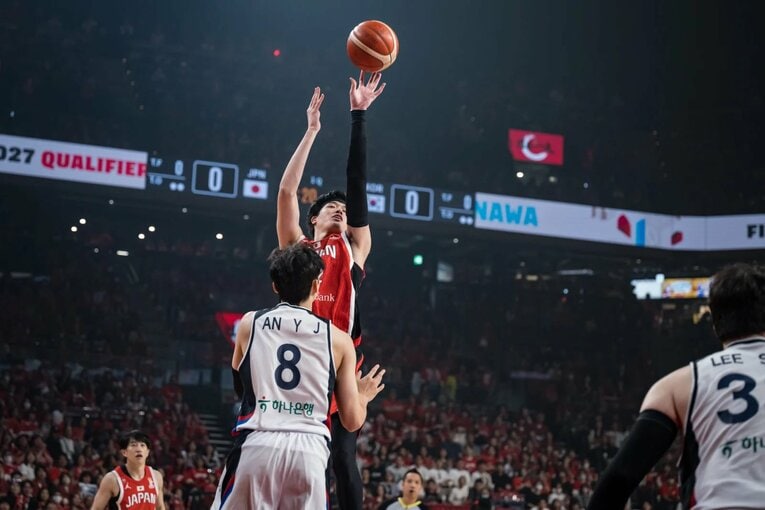 FIBAワールドカップ予選 vs韓国（2026年3月1日）©︎FIBA