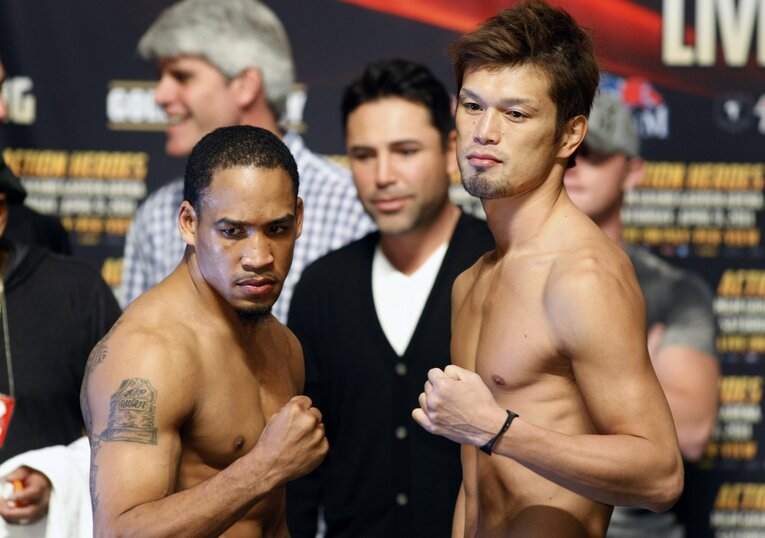 「完璧に舐められていた」というジェームス・カークランド戦の公開計量　©Reuters/AFLO