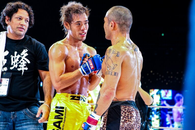 山本“KID”徳郁に勝利した金原正徳。だがその後、日本の格闘技界は「冬の時代」に突入する　©Susumu Nagao