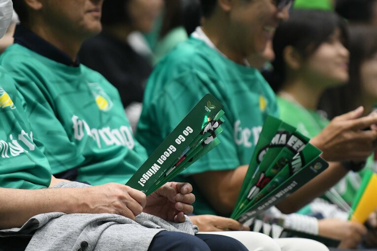 ホームゲームで無料で配られたハリセン　©︎SV.LEAGUE