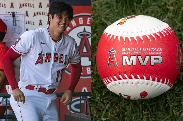MVP関連グッズとして、記念ボールなどが販売されている。 ／ photograph by Nanae Suzuki、Angels Baseball