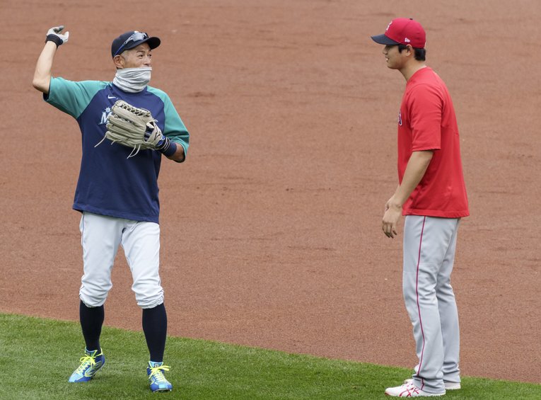 2021年のイチローと大谷　©Getty Images