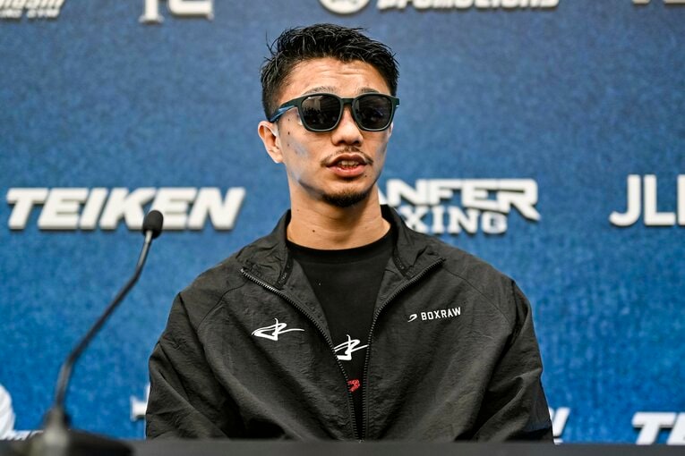 中谷潤人の試合後会見　©Hiroaki Finito Yamaguchi