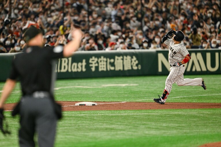 WBC開幕戦で貴重な追加点となるホームラン　©Nanae Suzuki