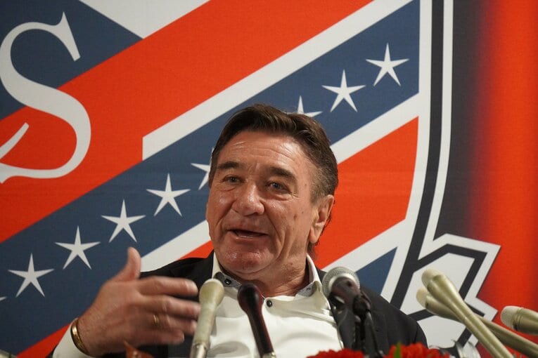 札幌退任会見でのミシャ　©︎Kei Sato