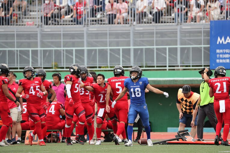 快足レシーバーとして日本トップのアメフトチーム・パナソニックインパルスで活躍する桑田の現在／チーム提供