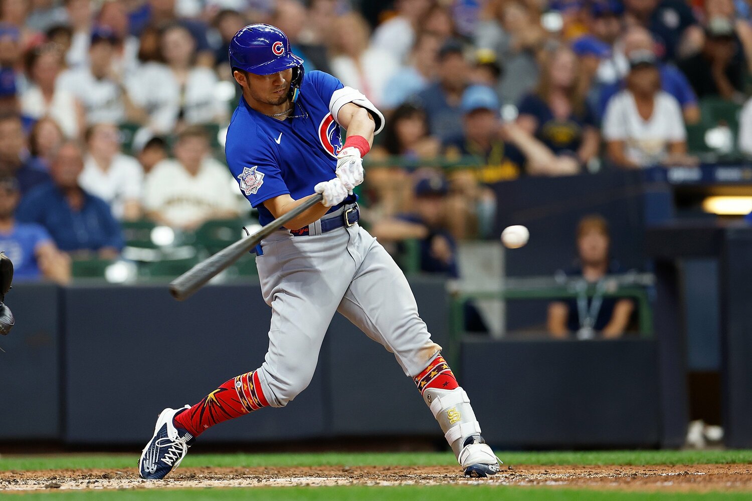 復帰1試合目でランニング本塁打を放った鈴木　©Getty Images