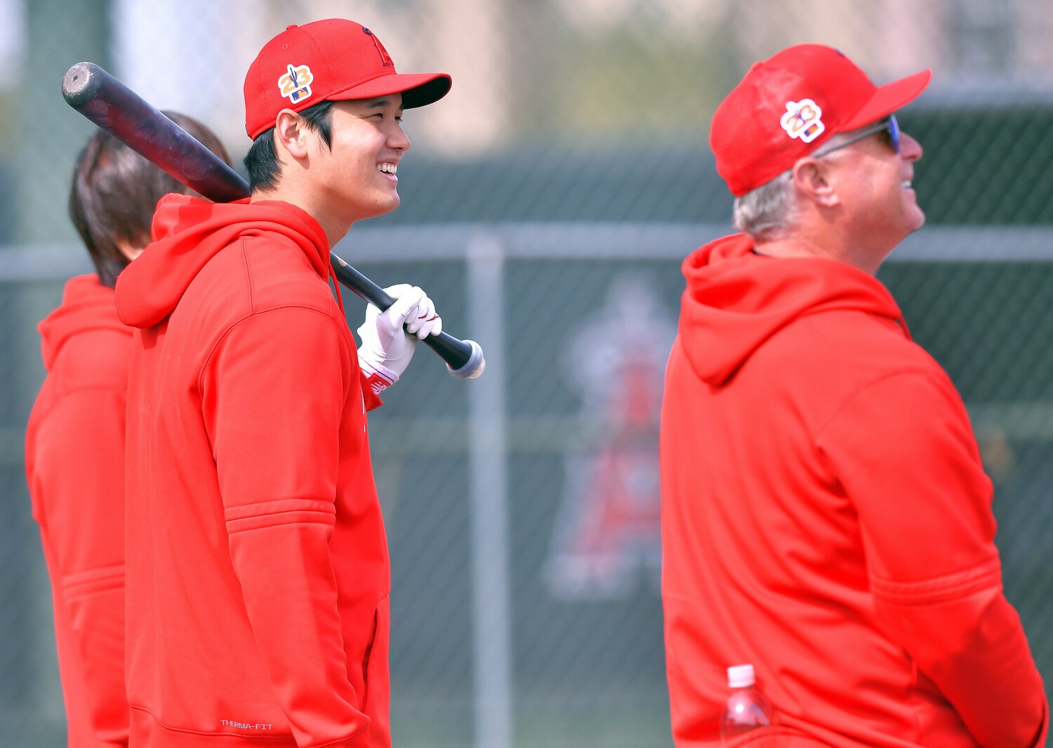 大谷を信頼し、耳を傾け続けるネビン監督　©JIJI PRESS