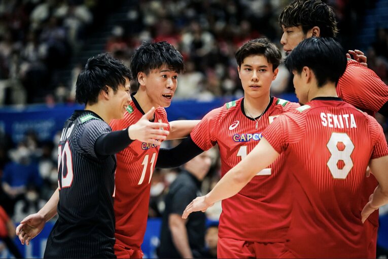 ネーションズリーグ ブルガリア戦　©︎FIVB