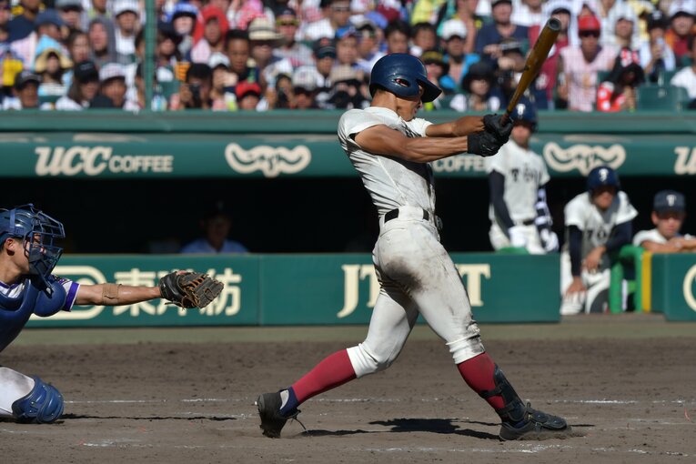 第100回大会決勝戦での大阪桐蔭・藤原　©︎Hideki Sugiyama