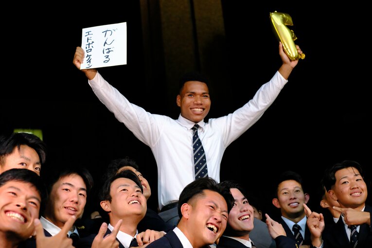 日本ハムから2位指名を受けたエドポロ・ケイン　©︎JIJI PRESS