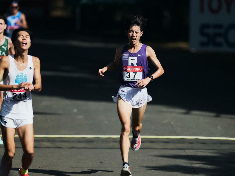 箱根駅伝予選会ではチームトップのタイムを記録した原田颯大　©Yuki Suenaga
