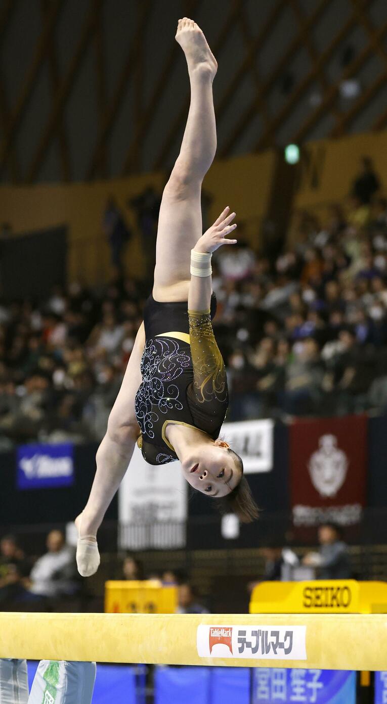 11月23日、全日本団体選手権に順天堂大学のメンバーとして出場した宮田笙子　©KYODO