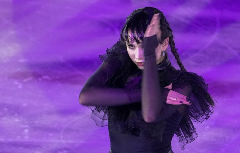 ワリエワの今季のエキシビション。前衛的なメイクや衣装は今までのイメージを覆すものだ　©︎SPUTNIK/JIJI PRESS