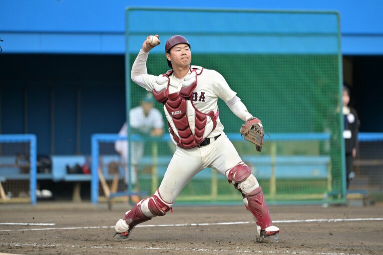 大学ジャパンでもキャプテンを務めた印出太一捕手。まさかのドラフト指名漏れとなった　©Hideki Sugiyama