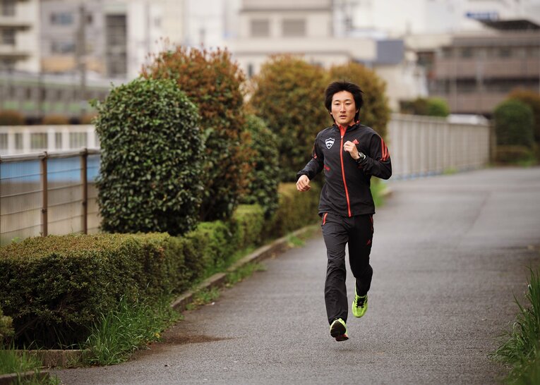 青学大時代のランニングフォーム（2012年撮影）©Takuya Sugiyama