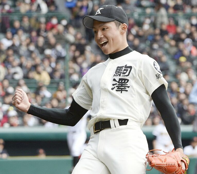 2年春にセンバツに出場した伊藤大海　©Kyodo News