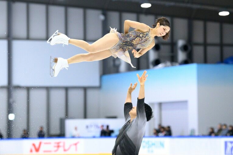 今季の国際大会初戦となった木下グループ杯フリーの演技　©Asami Enomoto