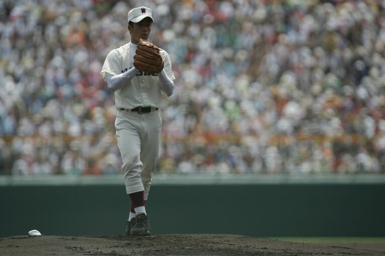 2006年夏の甲子園での斎藤佑樹（早実）　©︎Hideki Sugiyama