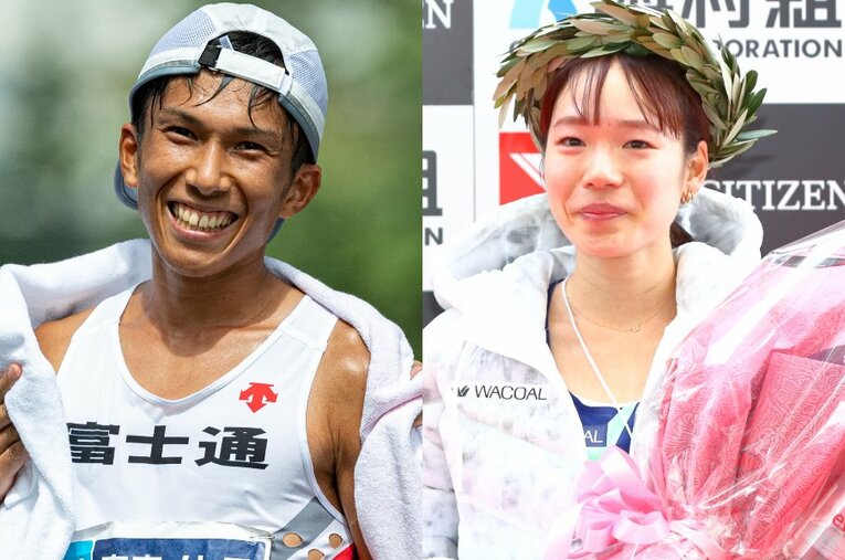 12月1日、男子マラソン日本記録保持者の鈴木健吾（富士通）が女子マラソン単独アジア記録を持つ一山麻緒（ワコール）と結婚したことを発表した ／ photograph by Takuya Sugiyama／AFLO