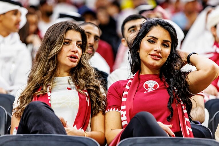 カタールW杯の女性サポーター　©Kiichi Matsumoto/JMPA