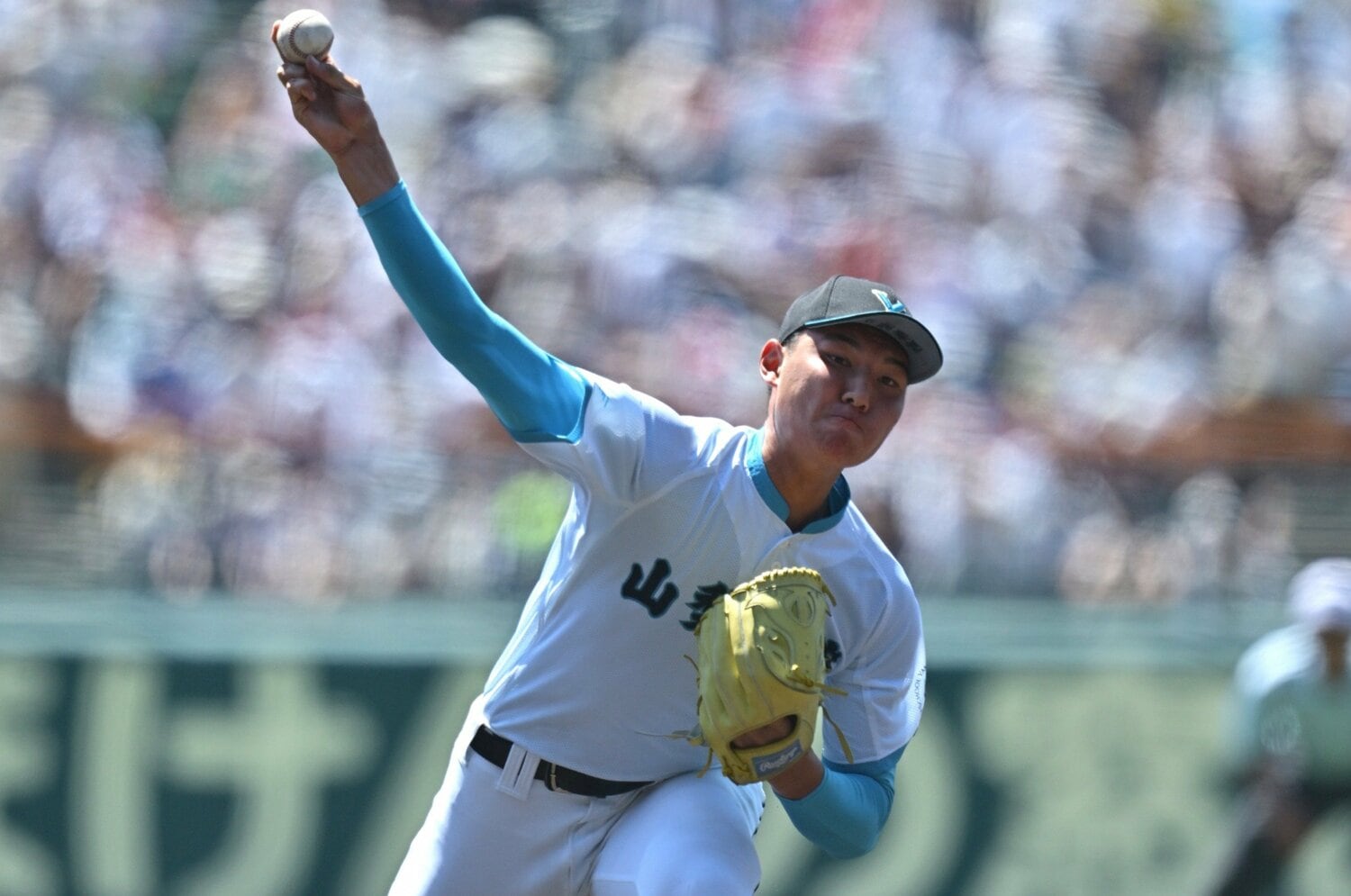 2年夏の甲子園準決勝で先発した菰田 ©Hideki Sugiyama