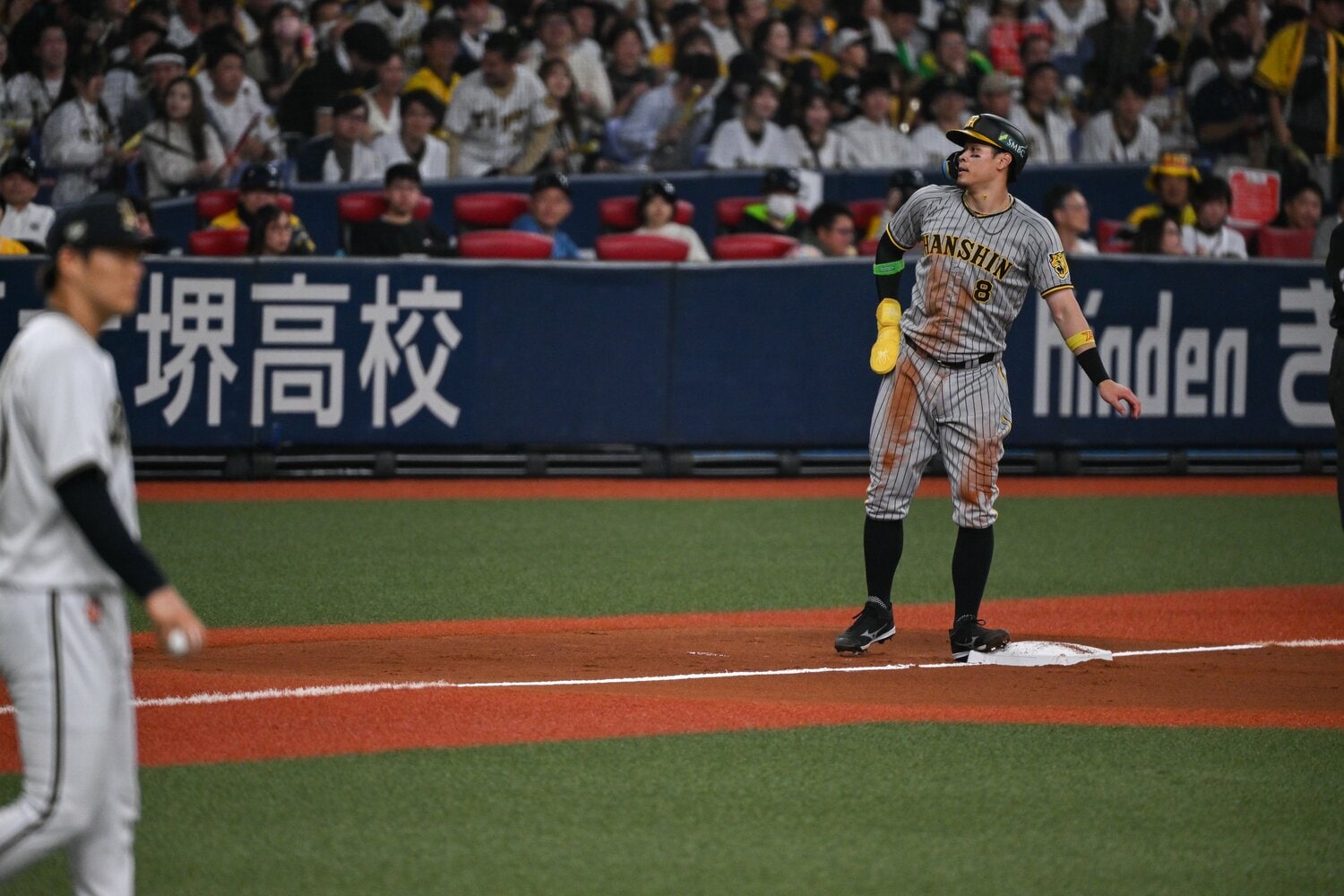 日本シリーズの佐藤輝明 ©Nanae Suzuki