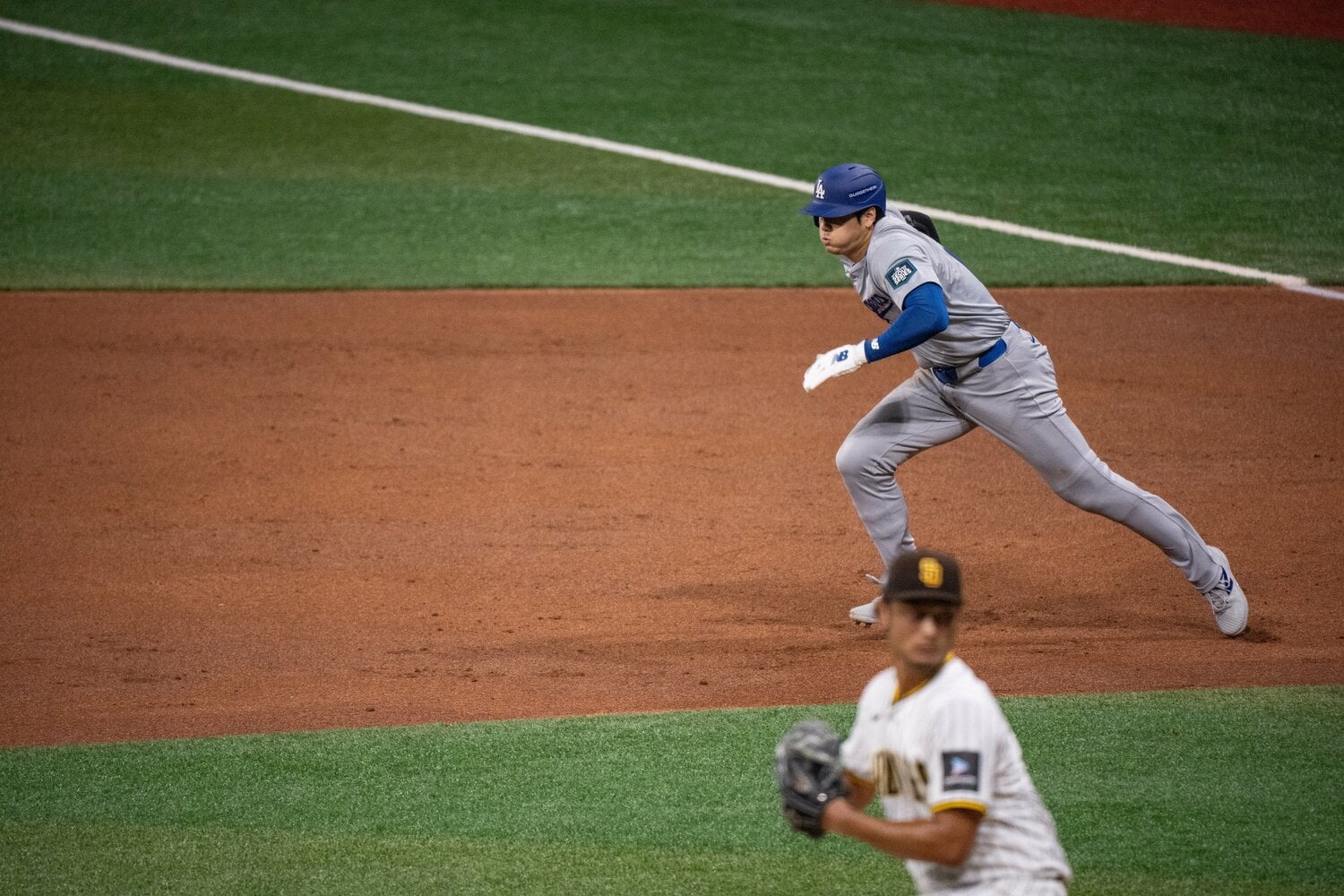 開幕戦ではダルビッシュ有から今季初盗塁を決めた　©Nanae Suzuki