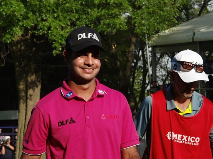 インド出身の21歳、可愛いシャルマ。ウッズを彷彿させた米ツアー初参戦。<Number Web> photograph by Sonoko Funakoshi