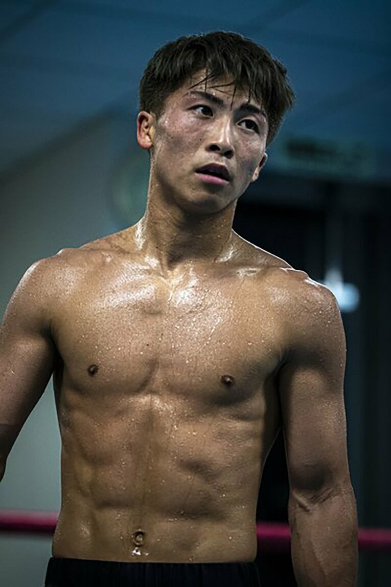 2019年ドネア戦前の公開練習で　©Takuya Sugiyama