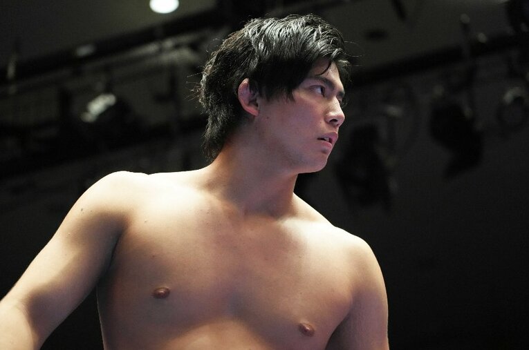 2022年9月にデビューした全日本プロレスの新鋭・安齊勇馬（24歳）。6月17日の大田区総合体育館で、永田裕志の持つ三冠ヘビー級王座に挑む ／ photograph by Essei Hara