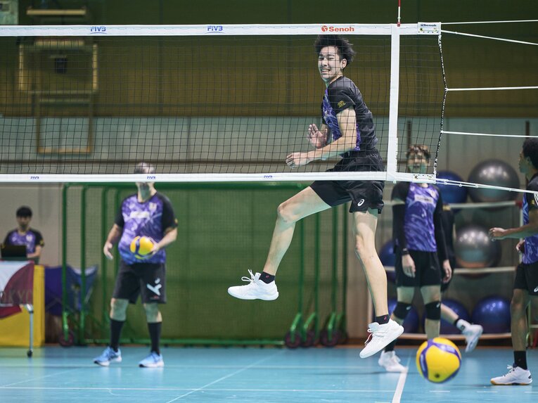 甲斐優斗（日本代表合宿の練習風景）©︎Yuki Suenaga